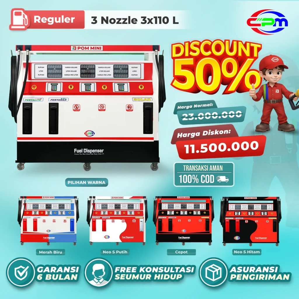 pom mini 3 nozzl3 110 liter